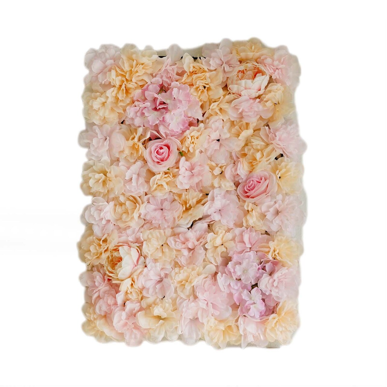 4PCS Silk Rose Flower Wall Panels – 13 sq ft UV Protected Floral Backdrop for Wedding Party Décor